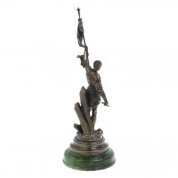 Бронзовая статуэтка &amp;quot;Жанна Дарк&amp;quot; на нефрите