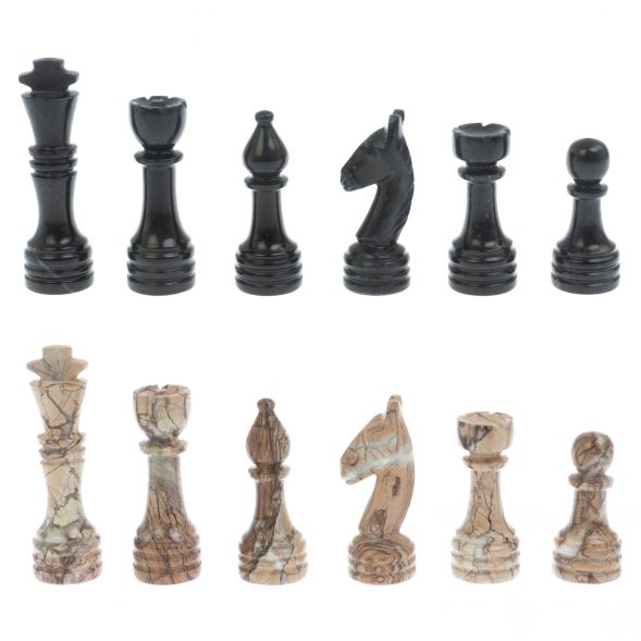 Шахматы из камня &amp;quot;Виктория&amp;quot; доска 38х38 см оникс мрамор 129000