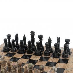 Шахматы из камня &amp;quot;Виктория&amp;quot; доска 38х38 см оникс мрамор