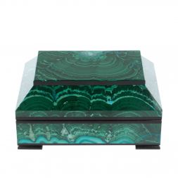 Ларец из малахита с хризоколлой &amp;quot;Желание&amp;quot; 13х9х6,5 см