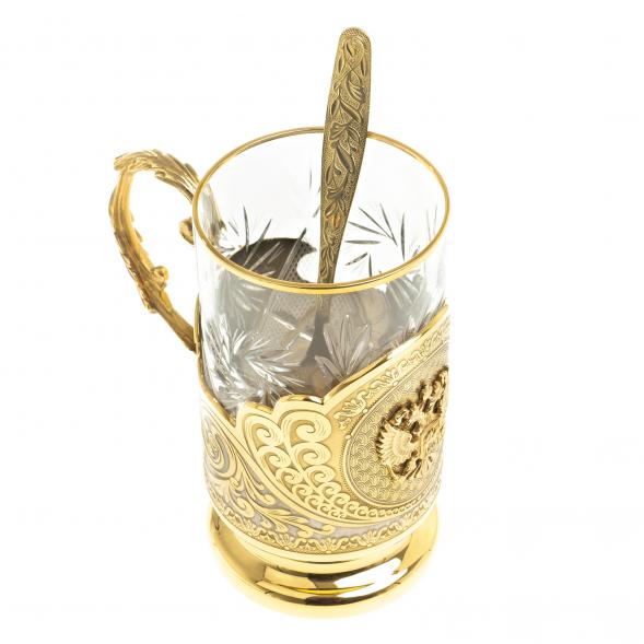 Подстаканник &amp;quot;Герб России&amp;quot; Златоуст 121035