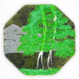 Магнит с рисунком &amp;quot;Восьмигранник&amp;quot; большой камень змеевик