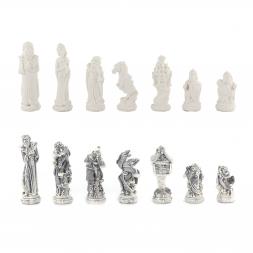 Шахматы подарочные &amp;quot;Русские сказки&amp;quot; камень мрамор змеевик 40х40 см