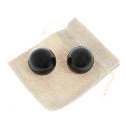 Шары массажные 3,5 см из черного обсидиана