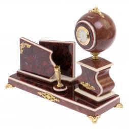 Настольный прибор &amp;quot;Компакт&amp;quot; лемезит, мрамор