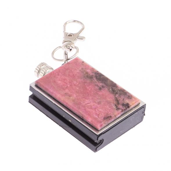 Брелок огниво &amp;quot;Вечная спичка&amp;quot; с накладкой из камня родонит 2,8х1,3х5 см 126683