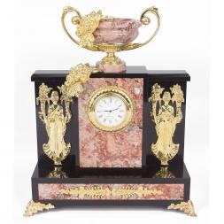 Интерьерные часы из камня и бронзы "Изобилие" креноид