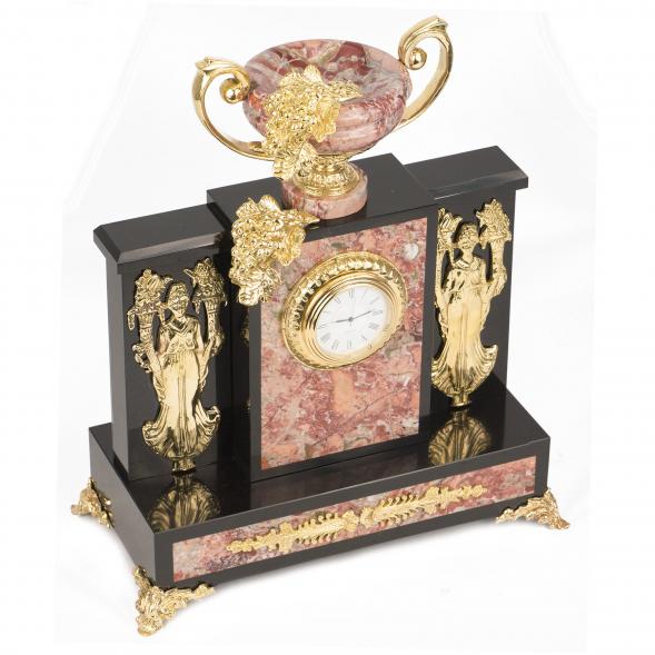 Интерьерные часы из камня и бронзы &amp;quot;Изобилие&amp;quot; креноид 117911