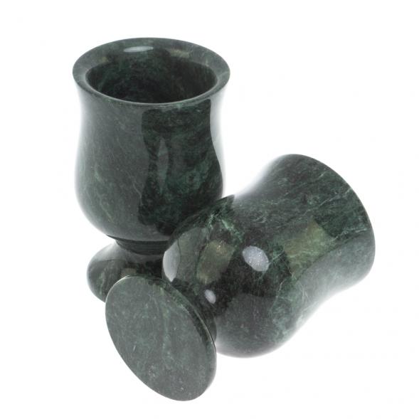 Набор рюмок 2 шт из шабровского змеевика 60 мл / 5х5х8 см 127935