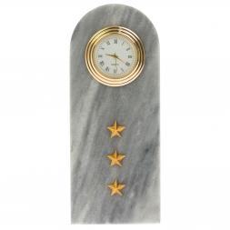 Подарочные часы "Погон старший прапорщик МВД" мрамор