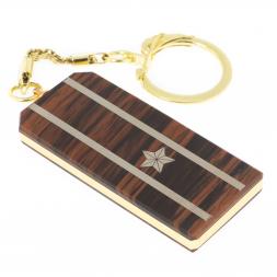 Брелок погон "Майор" камень обсидиан