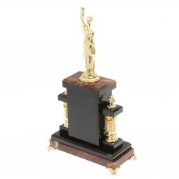 Часы из бронзы "Фемида" камень яшма