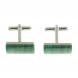 Запонки камень малахит прямоугольные 123832