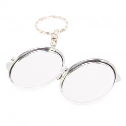 Складное зеркало брелок из змеевика овальное