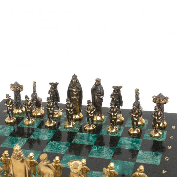 Подарочные шахматы &amp;quot;Средневековье&amp;quot; бронза змеевик 40х40 см 126912