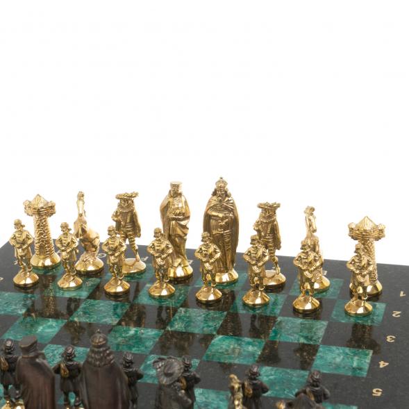 Подарочные шахматы &amp;quot;Средневековье&amp;quot; бронза змеевик 40х40 см 126912