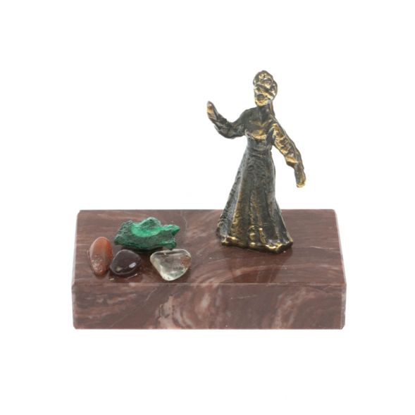 Сувенир статуэтка &amp;quot;Хозяйка медной горы&amp;quot; бронза камень лемезит 128248