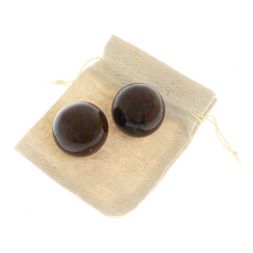 Шары массажные 3,7 см из коричневого обсидиана