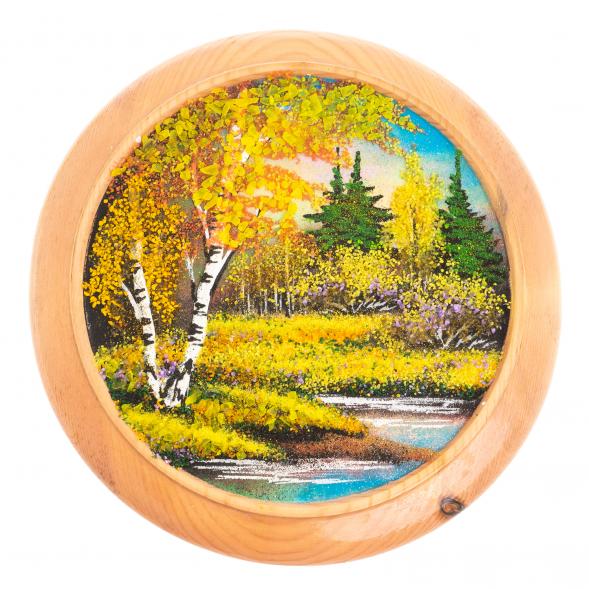 Тарелка декоративная &amp;quot;Осень&amp;quot; 25 см каменная крошка 119572