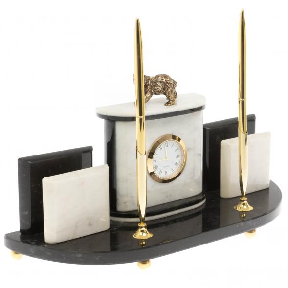 Настольный прибор &amp;quot;Медведь&amp;quot; из мрамора 129707