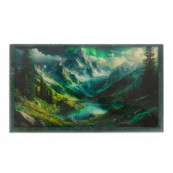 Шкатулка "Горный пейзаж" из змеевика 18х10х8,5 см