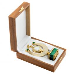 Часы &amp;quot;Подкова на удачу&amp;quot; малахит