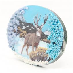 Панно из камня на подставке &amp;quot;Олень&amp;quot;