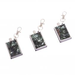 Брелок огниво &amp;quot;Вечная спичка&amp;quot; с накладкой из камня серафинит 2,8х1,3х5 см