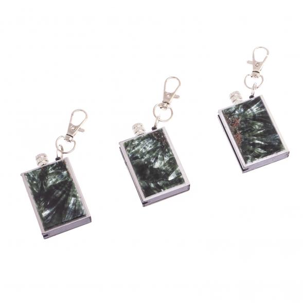 Брелок огниво &amp;quot;Вечная спичка&amp;quot; с накладкой из камня серафинит 2,8х1,3х5 см 126684