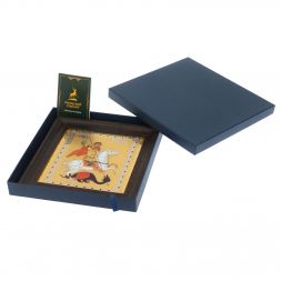 Икона "Св. Георгий Победоносец" багет 22,5х23,5х2 см Златоуст