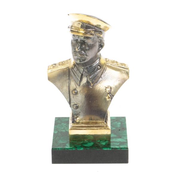 Статуэтка &amp;quot;Сталин&amp;quot; из бронзы и малахита 128170
