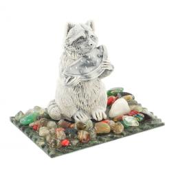 Сувенир "Енот с арбузом" из мрамолита