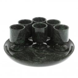 Водочный набор из змеевика на 6 персон