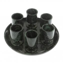 Водочный набор из змеевика на 6 персон