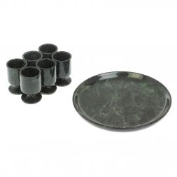 Водочный набор из змеевика на 6 персон