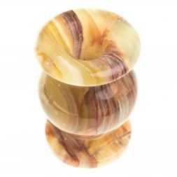 Церковный подсвечник круглый из камня оникс 5х7 см (2х3)