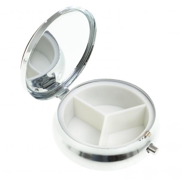 Таблетница на 3 отсека фиолетовый флюорит цвет серебро 123203