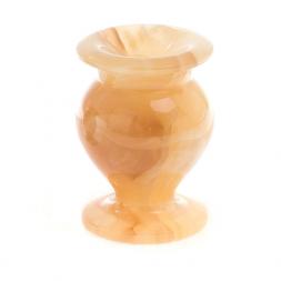 Подсвечник церковный из медового оникса 5,2х7,5 см (2х4)