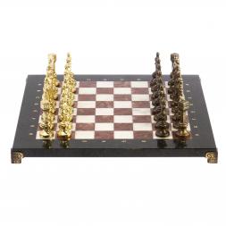 Шахматы &amp;quot;Ренессанс&amp;quot; доска 36х36 см мрамор, лемезит фигуры цвет бронза-золото