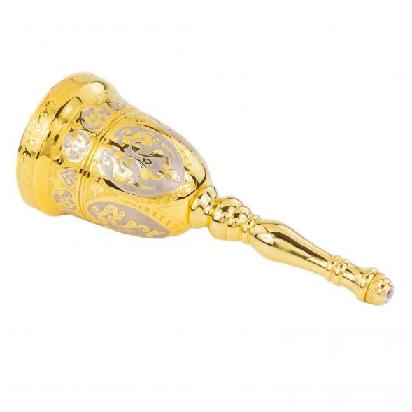 Колокольчик &amp;quot;Сувенирный&amp;quot; с фианитом в подарочной упаковке Златоуст 118865