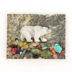 Магнит &amp;quot;Мишка идет малый&amp;quot; змеевик