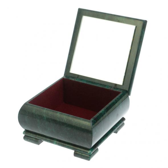 Шкатулка &amp;quot;Букет Роз&amp;quot; камень змеевик 13х13х8 см 128333