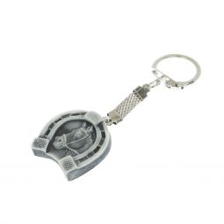 Брелок &amp;quot;Подкова и лошадь&amp;quot; из мрамолита