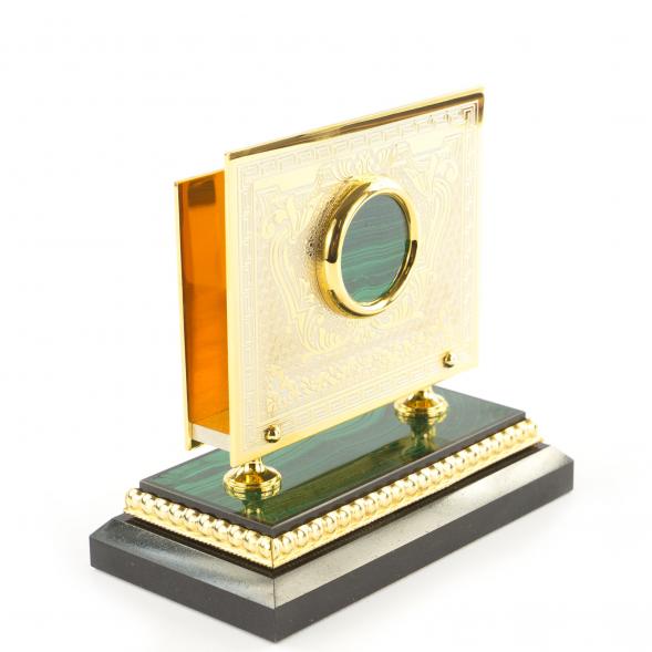 Настольная визитница из малахита 121029