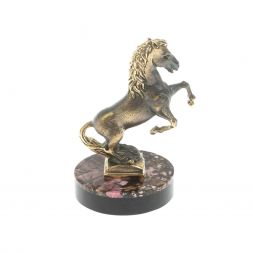 Статуэтка &amp;quot;Конь на дыбах&amp;quot; на подставке из родонита 5х4,5х7,5 см