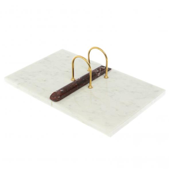 Подставка под перекидной календарь из креноида и белого мрамора 129652