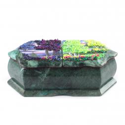 Шкатулка с двумя отделениями &amp;quot;Рассвет / Лето&amp;quot; 20х10х7,5 см