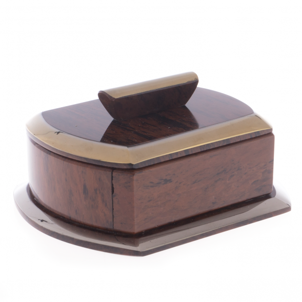 Шкатулка из камня обсидиан &amp;quot;Оригинал&amp;quot; большая 14,5х11,5х6,5 см 121977