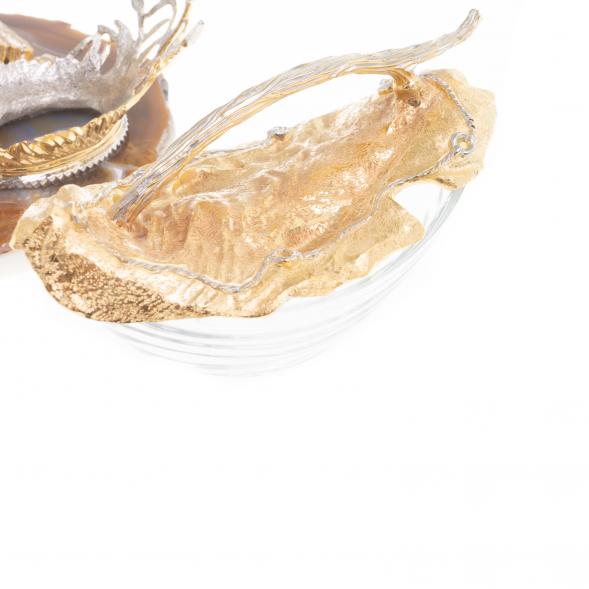 Икорница &amp;quot;Дед с осетром&amp;quot; агат Златоуст 113852