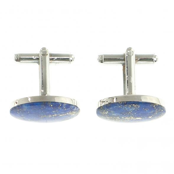 Запонки камень лазурит овальные 123835